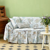 水蓝百子莲全包式沙发盖巾田园四季沙发巾 商品缩略图0