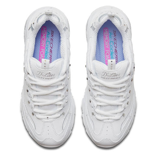 斯凯奇Skechers厚底松糕老爹鞋女士天使鞋小白鞋休闲运动鞋 11979-WSL 商品图7