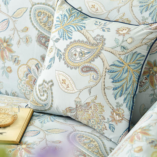 水蓝百子莲全包式沙发盖巾田园四季沙发巾 商品图2