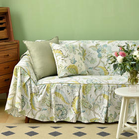 绿意蔓花全包式沙发盖巾防滑四季沙发巾靠包