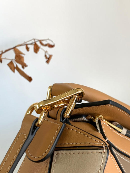 Loe*we Puzzle mini-棕黄拼褐色米白 商品图6