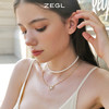 ZEGL设计师幻野系列叠戴蝴蝶人造珍珠项链女夏轻奢小众法式锁骨链 商品缩略图5