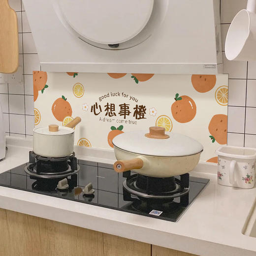 厨房防油贴纸防火耐高温防水防潮自粘加厚灶台侧吸油烟机防污墙纸 商品图4