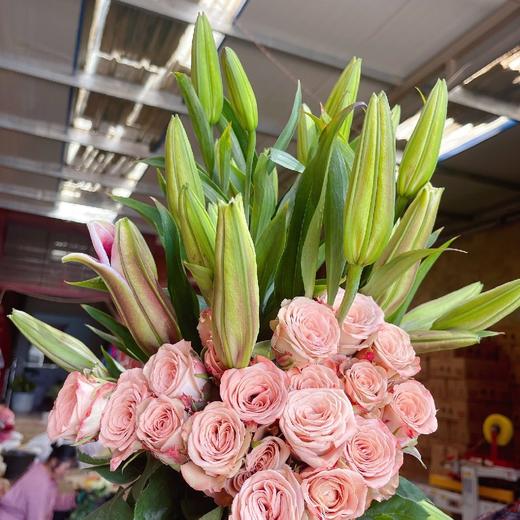 多头黑美人组合花束有香味冷链包邮