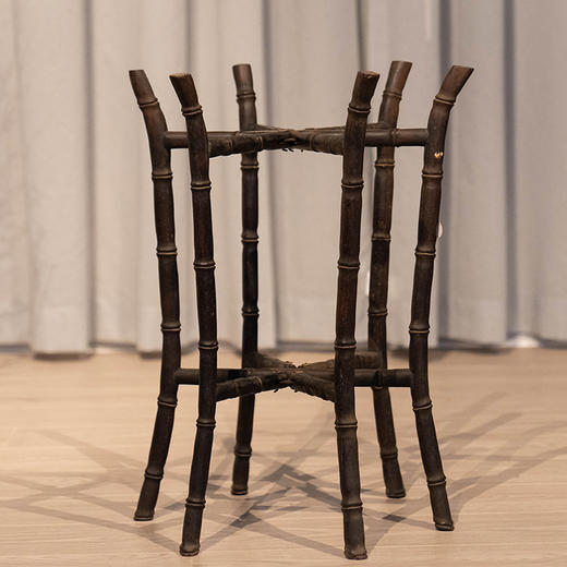 清 紫檀竹节工六足折叠画缸架 商品图0