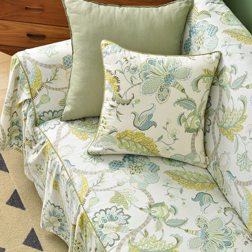 绿意蔓花全包式沙发盖巾防滑四季沙发巾靠包 商品图2