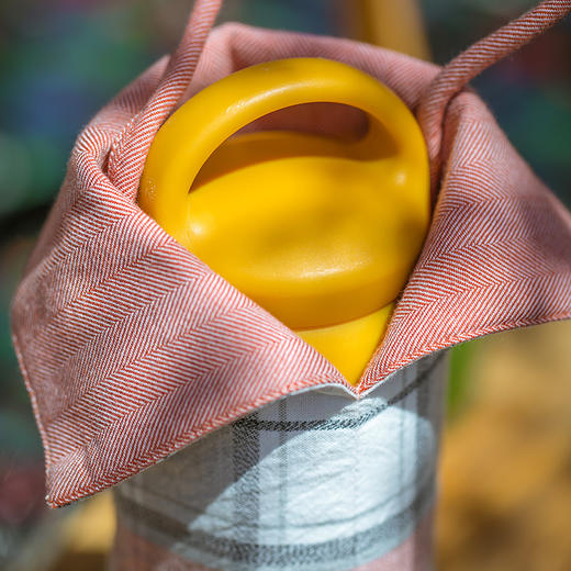 格纹布艺水杯套保温杯隔热防摔保护套 商品图3