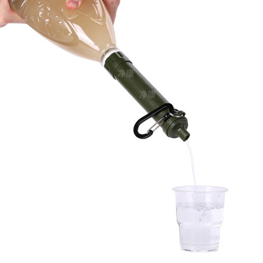 便携式户外净水过滤管 野外生存过滤吸管户外应急直饮净水工具 商品图4