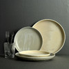 DXC北欧风陶瓷浅盘子圆形精致创意个性家用 不规则陶瓷餐具菜碟子 商品缩略图0