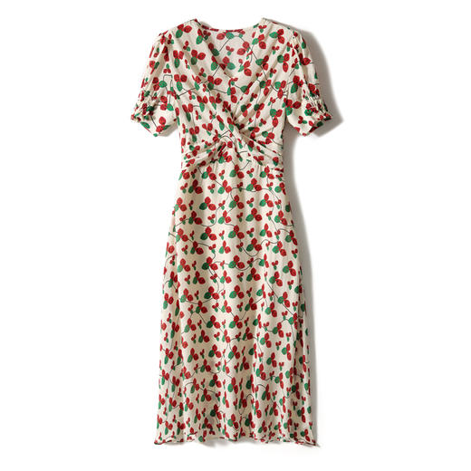 致惊艳夏季印 层次感扭结连衣裙茶歇裙 ,RWQ8042 商品图4