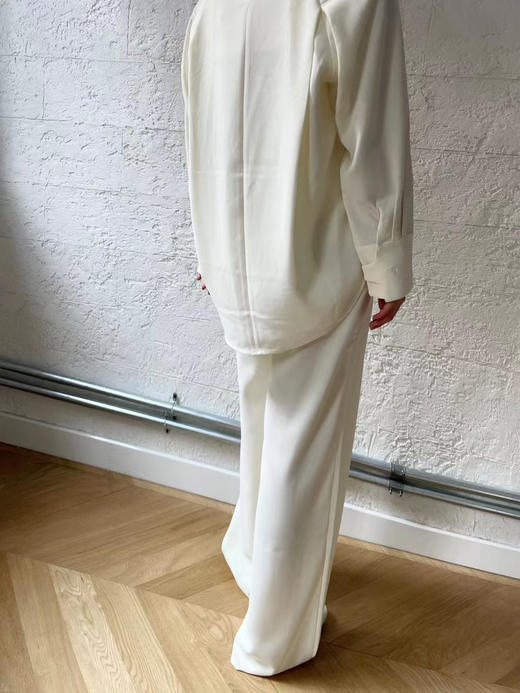 Viktoria Chan | SS22002 Rika wide trousers  [阔腿裤 浅米 / 黑] 商品图8