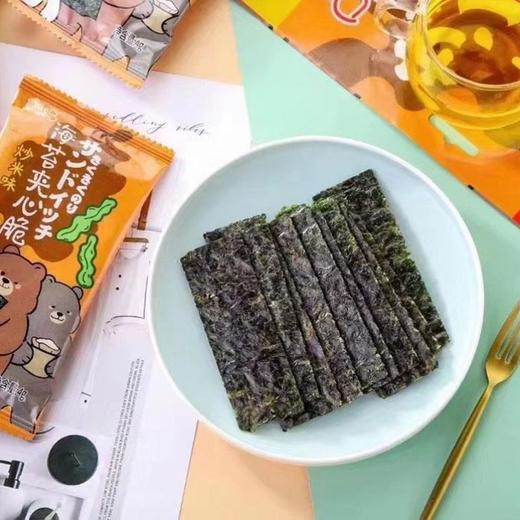 新品马马妈夹心脆海苔40克炒米味扁桃仁味休闲零食即食海苔下 商品图2