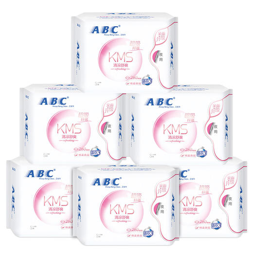 【百】ABC卫生巾棉柔表层超吸纤薄夜用280mm*8片 商品图0