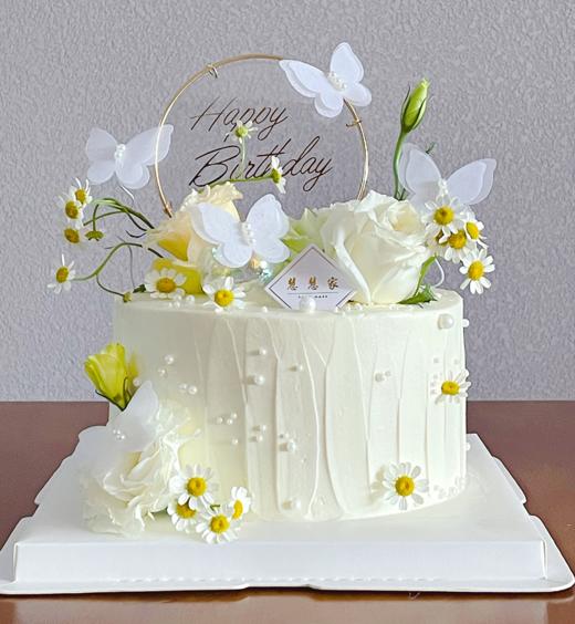 蛋糕定制—鲜花蝴蝶系列 商品图0