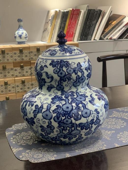 青花福禄万代葫芦罐 商品图0