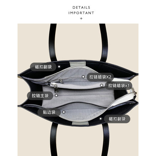 【原创设计】谷田西小众托特包女大容量公文包  进口小牛皮 上班通勤电脑包 单肩手提大包包 商品图2