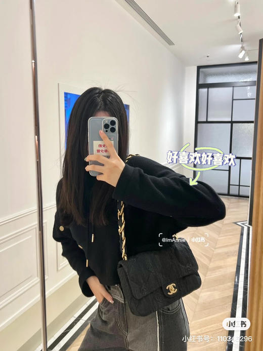 2022s粗链条牛仔单肩包 商品图2