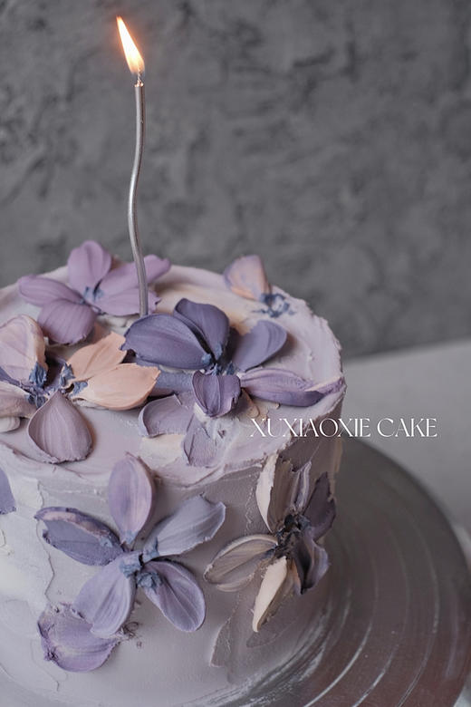 薰衣草庄园，油画风刮刀花蛋糕（奶油霜抹面，水果默认火芒） 商品图3