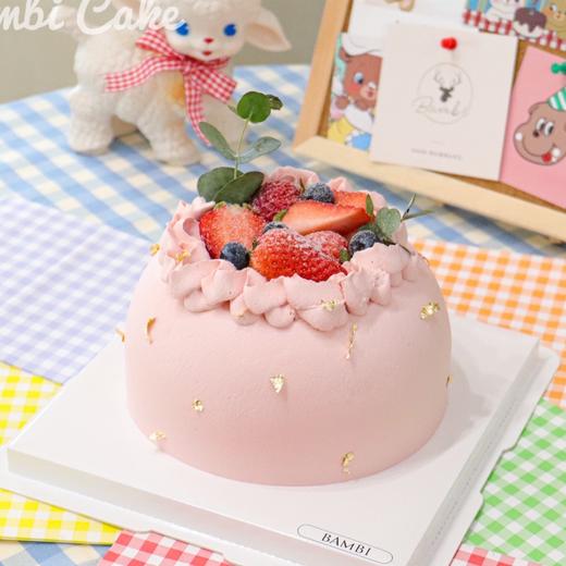 草莓🍓弧形花边奶油蛋糕 商品图1