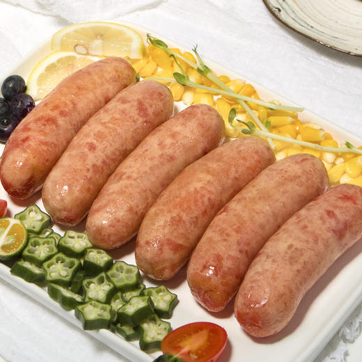 【69.9/32根丨火山石烤肠】肉质紧致，Q弹鲜香！优选2:8肥瘦比例猪腿肉！配料干净独立包装！空气炸锅、烤箱或炒锅煎至两面金黄，太美味了！ 商品图0