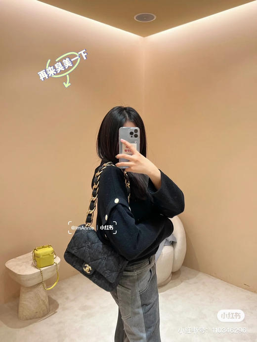 2022s粗链条牛仔单肩包 商品图3