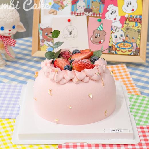 草莓🍓弧形花边奶油蛋糕 商品图0