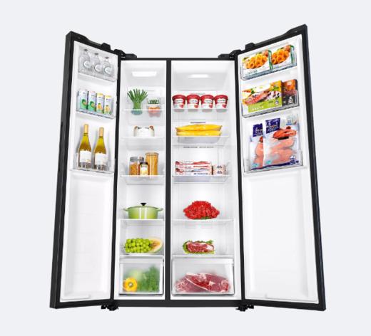 海尔516升 风冷变频 对开门冰箱 节能省电 风冷无霜 健康抑菌 BCD-516WLHSSEDSH 商品图1