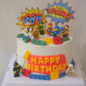 乐高我的世界蛋糕、儿童款。（4层胚3层夹心，默认：火芒）