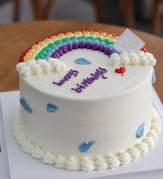 蛋糕定制—手绘彩虹蛋糕 商品图0