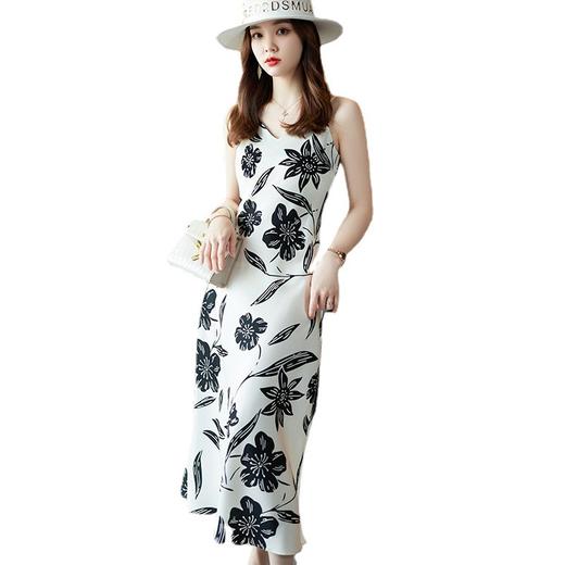 夏季时尚气质长款女士吊带印花连衣裙 MGG-BGF-105 商品图4