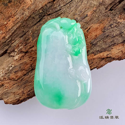 派瑞翡翠 翡翠挂件 糯种 绿色 商品图3