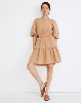 轻奢品牌🇺🇸年中好折！Madewell 设计款Seersucker露半腰连衣裙 只要￥599