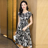 新款夏季，气质显瘦轻熟风时尚印花重磅真丝连衣裙KQN-97999 商品缩略图2