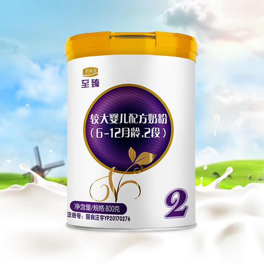 君乐宝至臻奶粉添加CPP婴儿配方奶粉2段800g一箱6桶 商品图2