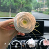 白色花朵车载香水香薰汽车出风口装饰摆件扩香石香氛淡香新车内饰 商品缩略图0