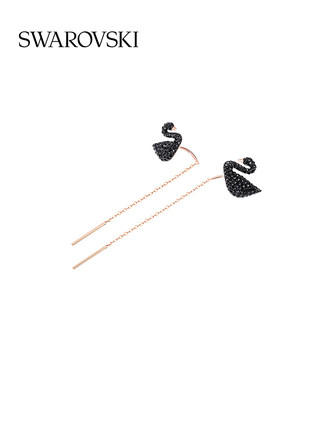 施华洛世奇 Iconic Swan 水滴形耳环天鹅 5351805 商品图1