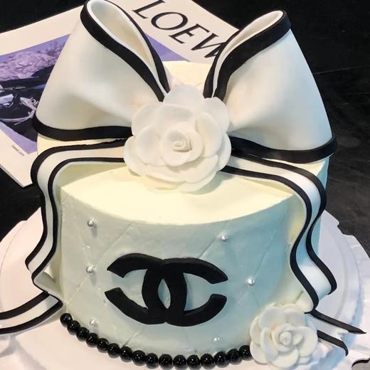 黑巢-香奈儿翻糖蛋糕生日蛋糕 商品图1