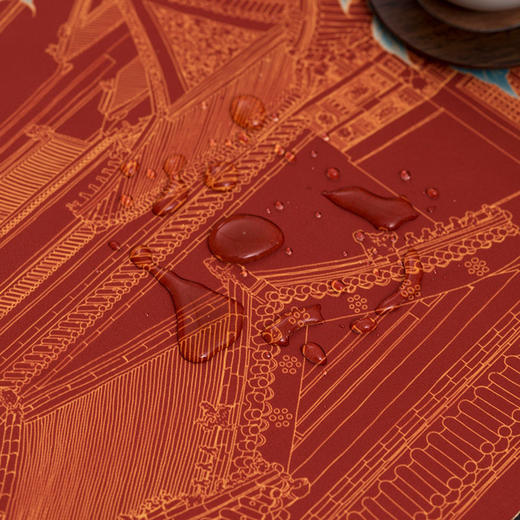 防水茶席宫廷风故宫桌旗中式禅意布艺茶垫茶旗茶桌布茶巾中秋送礼 商品图8