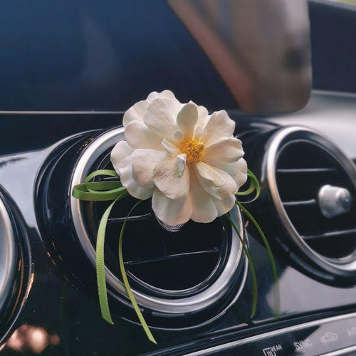 汽车出风口香水香薰清新花朵车载空调出风口装饰扩香石仙气十足 商品图0