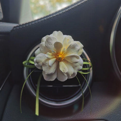 汽车出风口香水香薰清新花朵车载空调出风口装饰扩香石仙气十足 商品图2