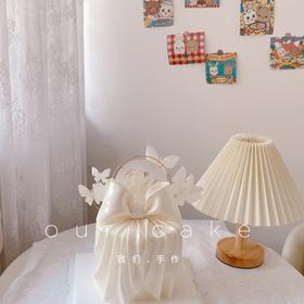 微加高白色蝴蝶结蛋糕-低糖处理无添加