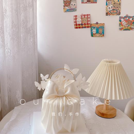 微加高白色蝴蝶结蛋糕-低糖处理无添加 商品图0