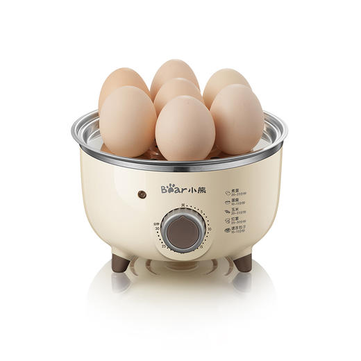 【小程序】小熊煮蛋器 ZDQ-B07C3 白色 不锈钢蒸盘+不锈钢上盖+量杯 商品图6