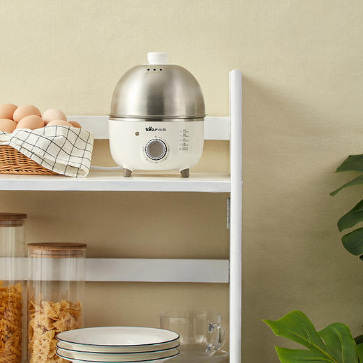 【小程序】小熊煮蛋器 ZDQ-B07C3 白色 不锈钢蒸盘+不锈钢上盖+量杯 商品图2