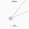 ZEGL棋盘格蝴蝶项链女小众设计感锁骨链毛衣链配饰品 商品缩略图3