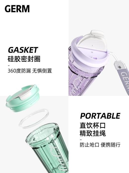 格沵GERM夏季可口可乐联名咖啡杯潮酷菱形水杯（黄色）390ml 商品图3