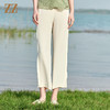 佐尔美2022夏季新款气质桑蚕丝长裤休闲显瘦长裤女E22KS07 商品缩略图0