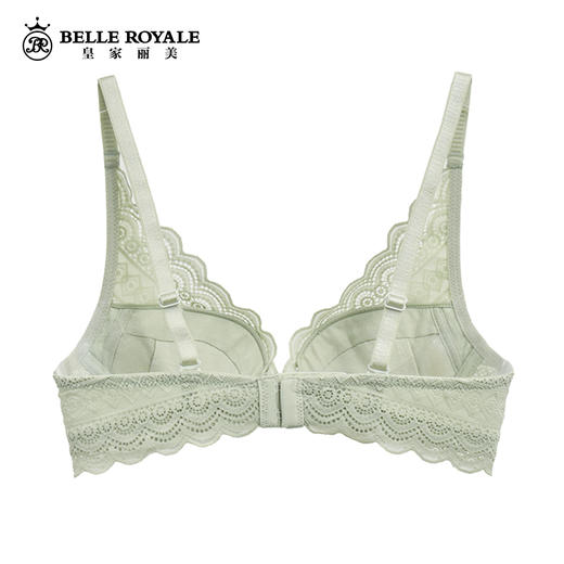 【秒杀品不退不换】皇家丽美记忆钢圈中杯蕾丝文胸内裤套装中厚款内衣WJ2099-2 商品图3