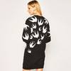 McQ 麦昆 女士棉质黑底白燕子印花圆领长袖连衣裙 黑色 379194 RLT72 1000 商品缩略图2