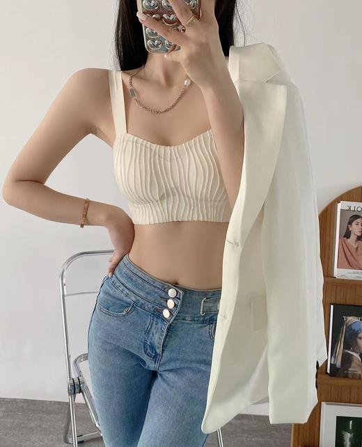 【社群供D】麦穗泡泡蕾丝背心无痕内衣一片式性感舒适内搭美背文胸 商品图3